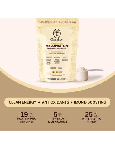 Proteína en Polvo Vegana ChagaRoot 800g - Hongos Funcionales