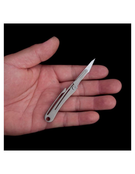 Cuchillo Utilitario ILEAF IL57 de Titanio con 10 Cuchillas Cuchillo Utilitario ILEAF IL57 de Titanio con 10 Cuchillas