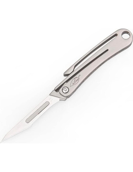 Cuchillo Utilitario ILEAF IL57 de Titanio con 10 Cuchillas Cuchillo Utilitario ILEAF IL57 de Titanio con 10 Cuchillas