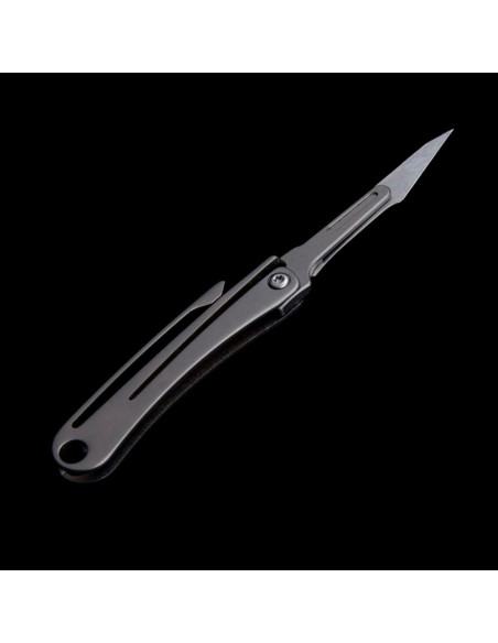 Cuchillo Utilitario ILEAF IL57 de Titanio con 10 Cuchillas Cuchillo Utilitario ILEAF IL57 de Titanio con 10 Cuchillas
