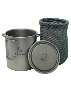 Olla de Titanio Valtcan 750ml Plegable para Camping
