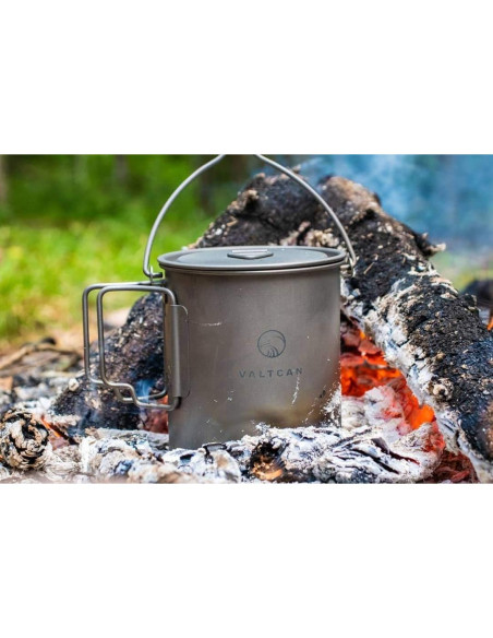 Olla de Titanio Valtcan 750ml Plegable para Camping Olla de Titanio Valtcan 750ml Plegable para Camping