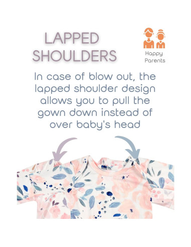 Vestido de dormir anudado Vollmic para bebé 0-3 meses rosa