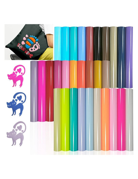 Puff HTV Vinilo de Transferencia de Calor Yiwloer 30Pcs 30.48x25.4cm Puff HTV Vinilo de Transferencia de Calor Yiwloer 30Pcs 30.48x25.4cm