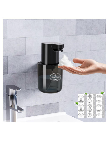 Dispensador Automático de Jabón Espumoso FFZZKJ 400ml Negro Dispensador Automático de Jabón Espumoso FFZZKJ 400ml Negro