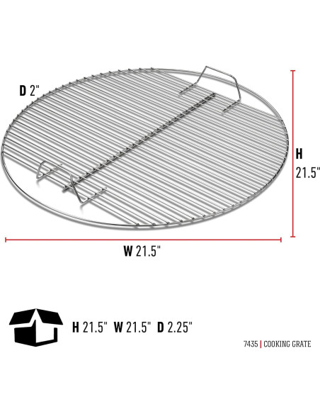 Rejilla de Cocina Weber 57 cm Acero Revestido Plata Rejilla de Cocina Weber 57 cm Acero Revestido Plata
