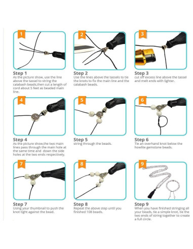 Kit de Joyería SUNNYCLUE - 108 Perlas de Ojo de Tigre DIY