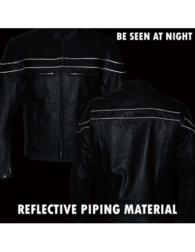 Chaqueta de Cuero Deportiva para Hombres Event Leather EL1408