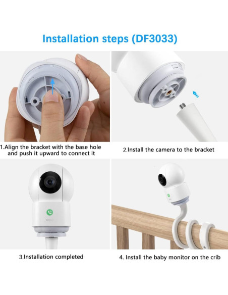 Soporte Flexible de Giro VOMENC para AOSU IndoorCam P1 y Tapo Soporte Flexible de Giro VOMENC para AOSU IndoorCam P1 y Tapo