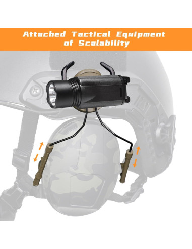 Adaptador de Auriculares Táctico Qavctw para Casco FAST 19-21mm