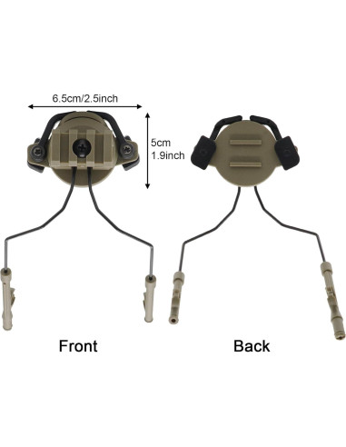 Adaptador de Auriculares Táctico Qavctw para Casco FAST 19-21mm