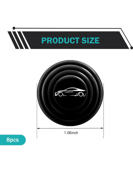Amortiguadores de Puerta de Coche Opuweiy 8 PCS Silicona Negra Amortiguadores de Puerta de Coche Opuweiy 8 PCS Silicona Negra