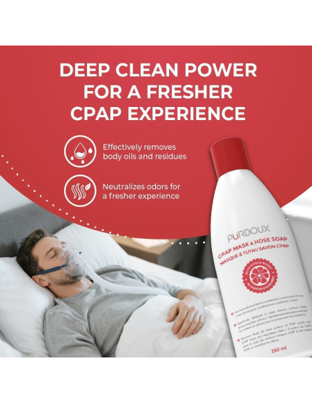 Jabón limpiador CPAP PURDOUX 3 x 250 ml Pomelo-Limón Jabón limpiador CPAP PURDOUX 3 x 250 ml Pomelo-Limón