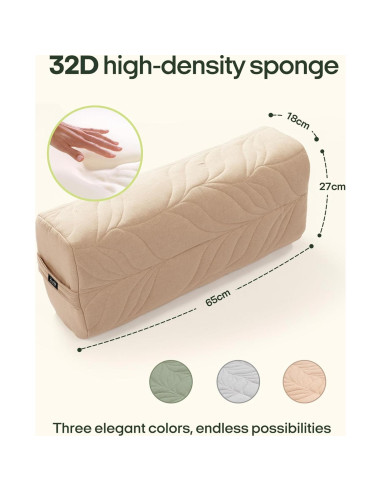 Almohada de Yoga ZonLi 66x28x18cm con Funda de Algodón