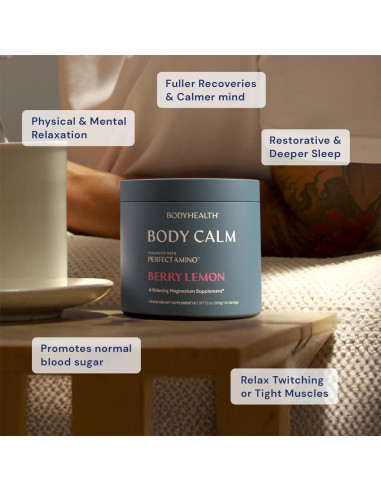 BodyHealth Suplemento de Magnesio Calmado 226g - Polvo Vegano