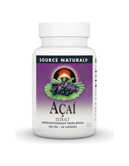 Extracto de Acai Source Naturals 500 mg - 60 Cápsulas Antioxidantes Extracto de Acai Source Naturals 500 mg - 60 Cápsulas Antioxidantes