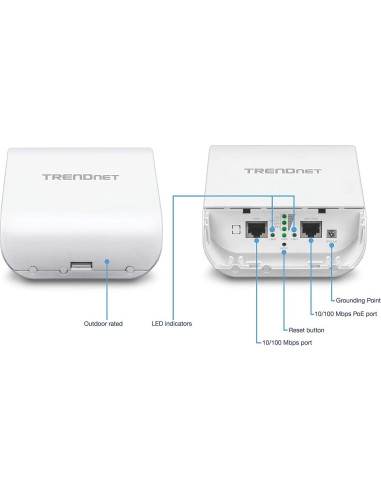 Kit Puente PoE Exterior TRENDnet N300 10 dBi TEW-740APBO2K