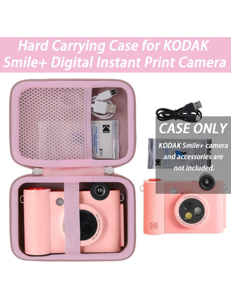 Funda Dura Khanka para Cámara Kodak Smile+ Rosa 16.8x12.5cm Funda Dura Khanka para Cámara Kodak Smile+ Rosa 16.8x12.5cm