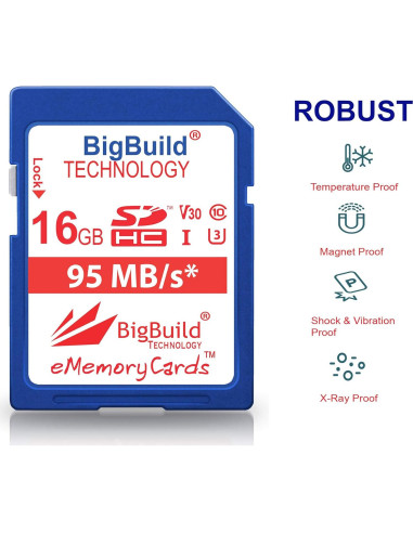 Tarjeta de Memoria 16GB UHS-I U3 95MB/s para Cámara Kodak