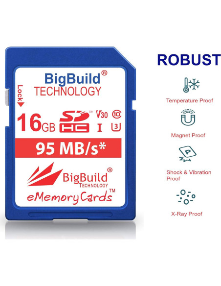 Tarjeta de Memoria 16GB UHS-I U3 95MB/s para Cámara Kodak Tarjeta de Memoria 16GB UHS-I U3 95MB/s para Cámara Kodak