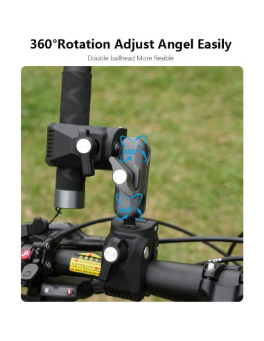 Soporte Doble Abrazadera NEOSOU para Bicicleta y Motocicleta