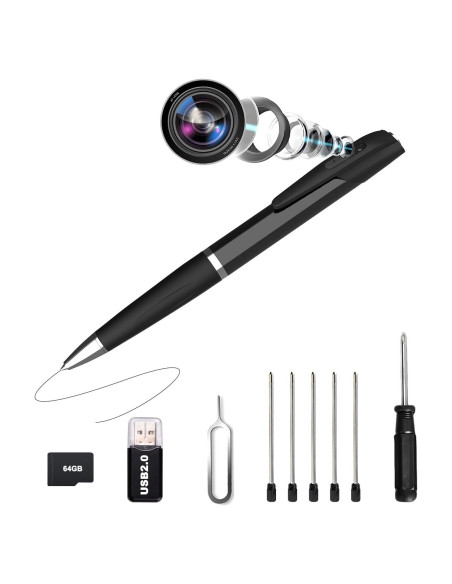 Cámara Espía Bextgoo V16-01, Pluma Oculta 1080P HD con 64GB Cámara Espía Bextgoo V16-01, Pluma Oculta 1080P HD con 64GB