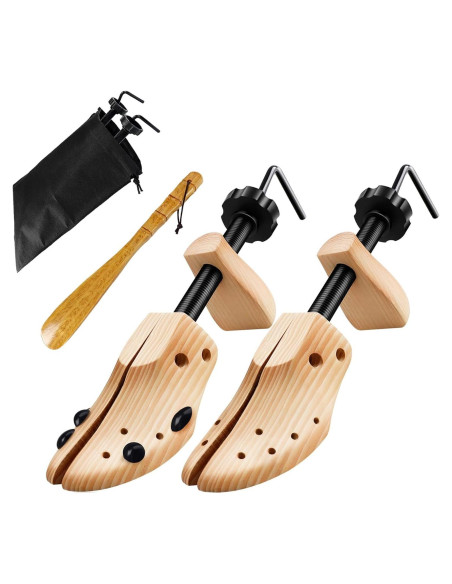 Estiradores de zapatos de madera premium ajustables para damas 6-11 Estiradores de zapatos de madera premium ajustables para damas 6-11