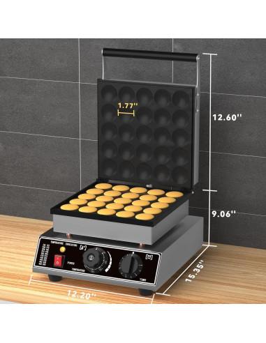 Máquina de Waffles y Pancakes FinerFurnis 1750W Acero Inoxidable