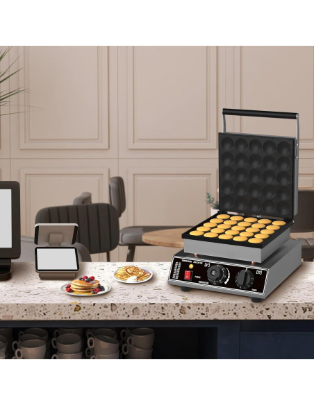 Máquina de Waffles y Pancakes FinerFurnis 1750W Acero Inoxidable Máquina de Waffles y Pancakes FinerFurnis 1750W Acero Inoxidable