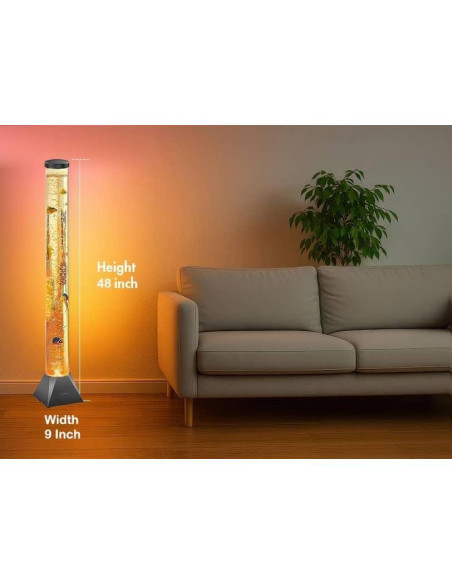 Lámpara de burbujas LED MUHI 120 cm con peces flotantes Lámpara de burbujas LED MUHI 120 cm con peces flotantes