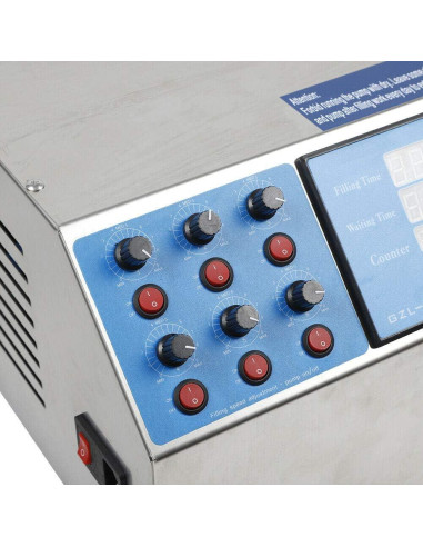 Máquina de Llenado Semiautomática 6 Cabezas Acero Inoxidable 5L