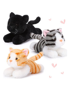 3 Gatitos de Peluche Harrycle 23 cm Suaves y Coloridos