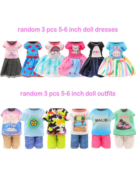 Conjunto de Ropa y Accesorios para Muñeca 29 Pcs HONLAELLA Conjunto de Ropa y Accesorios para Muñeca 29 Pcs HONLAELLA