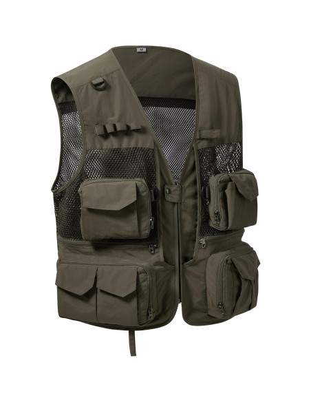 Chaleco de Carga Utilitario Bassdash Verde Militar Mediano Chaleco de Carga Utilitario Bassdash Verde Militar Mediano