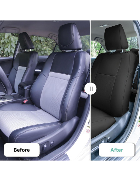 Cubiertas de Asiento FH Group para Toyota Camry 2012-2017 - Negro Cubiertas de Asiento FH Group para Toyota Camry 2012-2017 - Negro