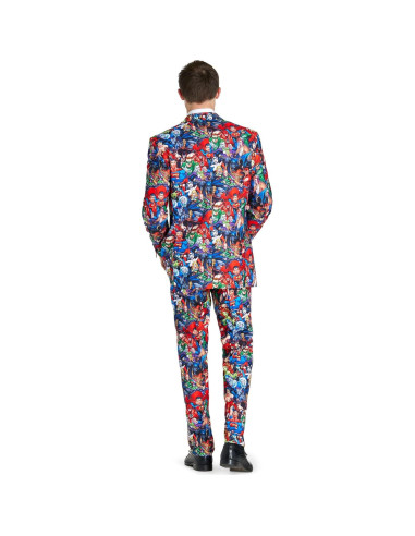 Traje de Héroes de DC Comics OppoSuits para Hombre - Batman, Superman, Mujer Maravilla - Incluye Blazer, Pantalones y Corbata
