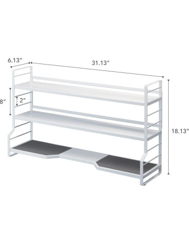 Estante de Encimera Yamazaki 3 Niveles Acero Blanco 3593-P