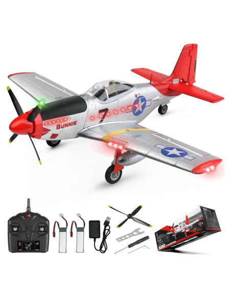 Avión RC WLtoys A280 P51 Mustang 4 Canales con Luces Avión RC WLtoys A280 P51 Mustang 4 Canales con Luces