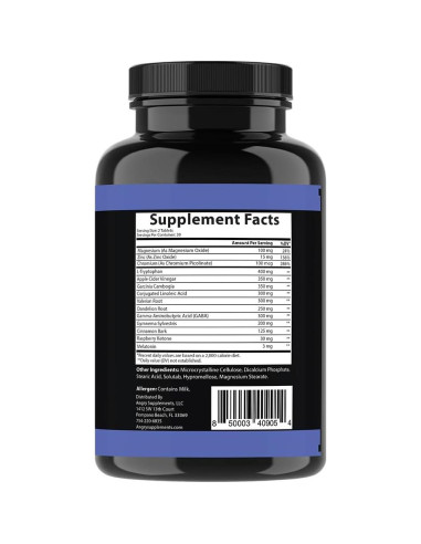 Garcinia Cambogia PM Angry Supplements 60 Cápsulas Pérdida de Peso