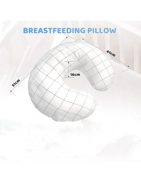 Almohada de Lactancia LAT - Ergonomía 100% Algodón Cuadrícula Almohada de Lactancia LAT - Ergonomía 100% Algodón Cuadrícula