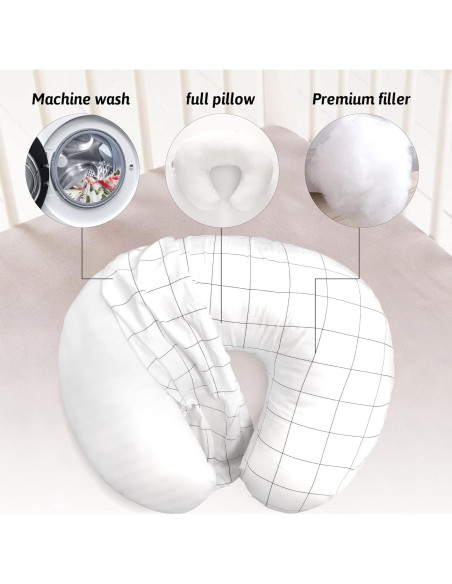 Almohada de Lactancia LAT - Ergonomía 100% Algodón Cuadrícula Almohada de Lactancia LAT - Ergonomía 100% Algodón Cuadrícula