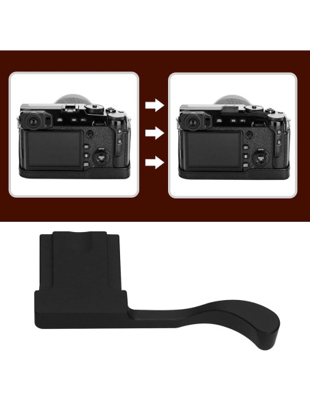 Reposamanos de Pulgar Be In Your Mind para Fujifilm X-E4/X100F/X100V/XPro2/XPro3 - Aluminio Negro Reposamanos de Pulgar Be In Your Mind para Fujifilm X-E4/X100F/X100V/XPro2/XPro3 - Aluminio Negro
