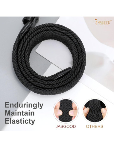 Cinturón Elástico Trenzado JASGOOD Unisex para Pantalones