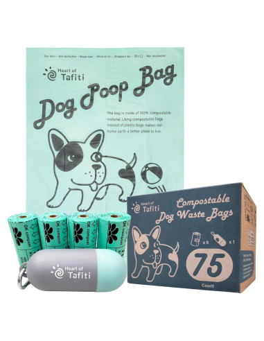 Bolsas Compostables para Perros Corazón de Tafiti 75 Unidades
