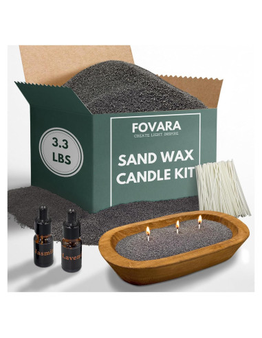 Kit de Velas de Cera de Arena Fovara 1.5 kg - Aromas Lavanda y Jazmín