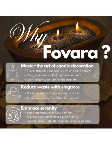 Kit de Velas de Cera de Arena Fovara 1.5 kg - Aromas Lavanda y Jazmín