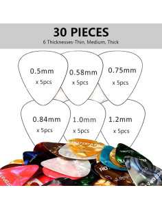 Soporte para Púas de Guitarra ROTOPATA con 30 Púas de 0.5 a 1.2mm 2
