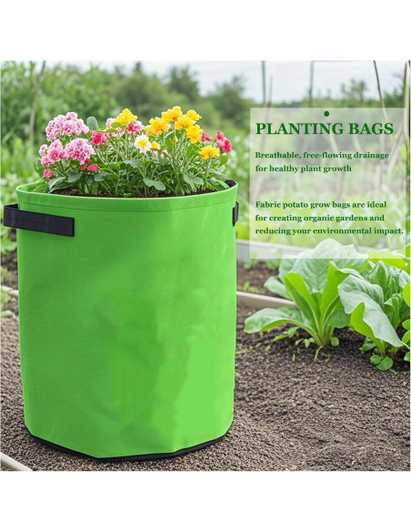 Paquete de 2 bolsas de cultivo JORMEY 37.85L para verduras Paquete de 2 bolsas de cultivo JORMEY 37.85L para verduras