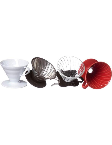 Goteador de Café Hario V60 Cono Plástico Tamaño 02 Transparente Goteador de Café Hario V60 Cono Plástico Tamaño 02 Transparente