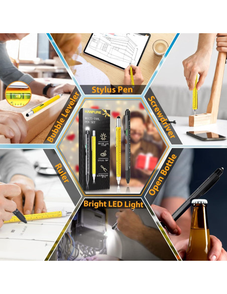 Bolígrafo Multiherramienta 8 en 1 HANPURE con Luz LED Bolígrafo Multiherramienta 8 en 1 HANPURE con Luz LED